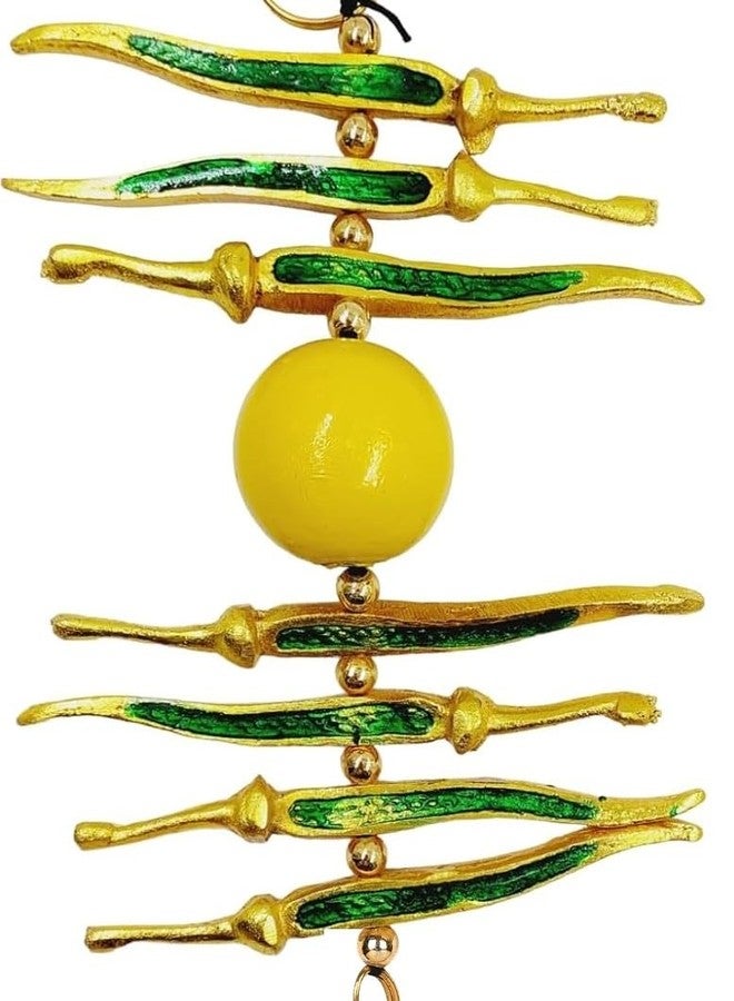 ART FLAUNTS Nimbu Mirchi Nazar Battu Wall Hanging for Living Room Decor, Evil Eye Protector Hanging for Cars,Homes & Offices - Image 3